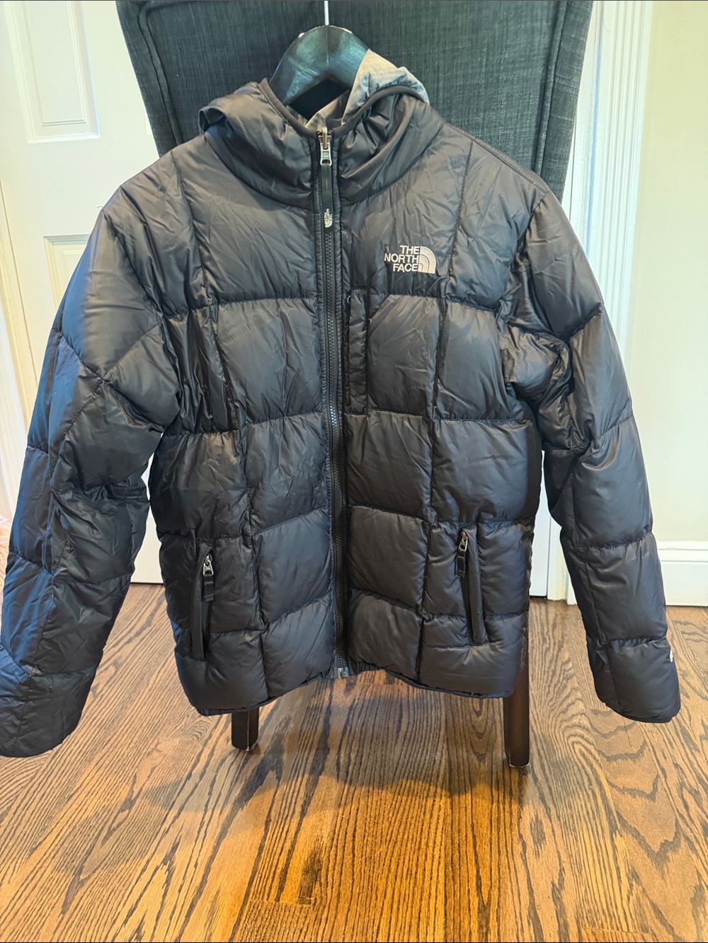The North Face Kids Black Hooded Puffer Jacket